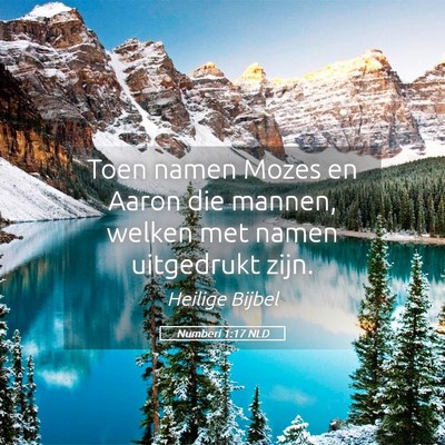 Picture 05 - Numberi 1:17 NLD - Toen namen Mozes en Aaron die mannen, welken met - Bible Verse Picture