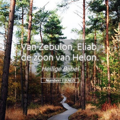 Picture 05 - Numberi 1:9 NLD - Van Zebulon, Eliab, de zoon van - Bible Verse Picture