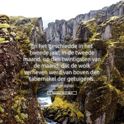 Picture 05 - Numberi 10:11 NLD - En het geschiedde in het tweede jaar, in de - Bible Verse Picture