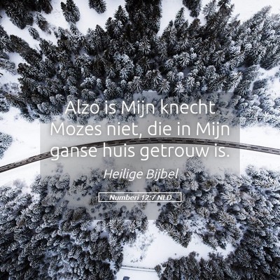 Picture 05 - Numberi 12:7 NLD - Alzo is Mijn knecht Mozes niet, die in Mijn ganse - Bible Verse Picture