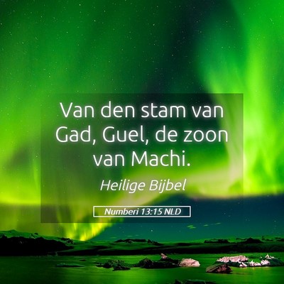Picture 05 - Numberi 13:15 NLD - Van den stam van Gad, Guel, de zoon van - Bible Verse Picture