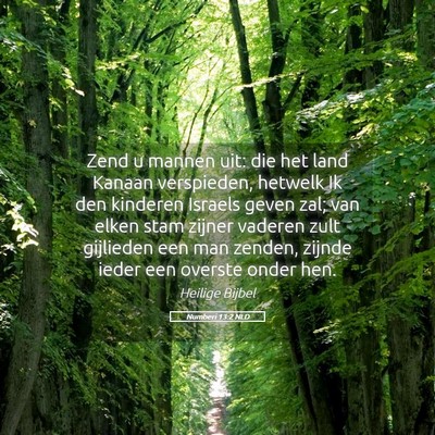 Picture 05 - Numberi 13:2 NLD - Zend u mannen uit: die het land Kanaan - Bible Verse Picture