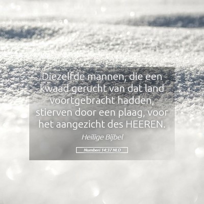 Picture 05 - Numberi 14:37 NLD - Diezelfde mannen, die een kwaad gerucht van dat - Bible Verse Picture