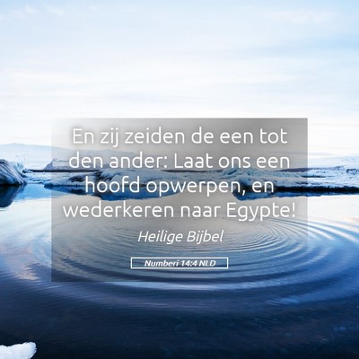 Picture 05 - Numberi 14:4 NLD - En zij zeiden de een tot den ander: Laat ons een - Bible Verse Picture