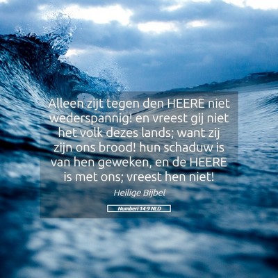 Picture 05 - Numberi 14:9 NLD - Alleen zijt tegen den HEERE niet wederspannig! en - Bible Verse Picture