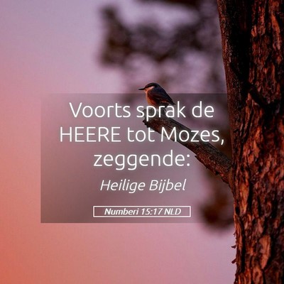 Picture 05 - Numberi 15:17 NLD - Voorts sprak de HEERE tot Mozes, - Bible Verse Picture