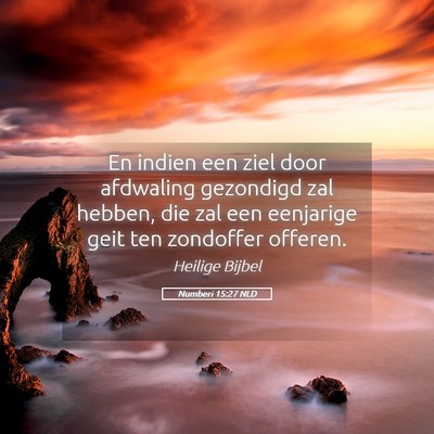 Picture 05 - Numberi 15:27 NLD - En indien een ziel door afdwaling gezondigd zal - Bible Verse Picture