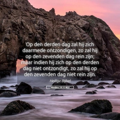 Picture 05 - Numberi 19:12 NLD - Op den derden dag zal hij zich daarmede - Bible Verse Picture