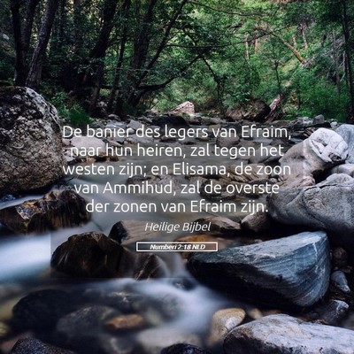 Picture 05 - Numberi 2:18 NLD - De banier des legers van Efraim, naar hun heiren, - Bible Verse Picture