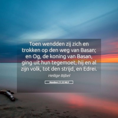 Picture 05 - Numberi 21:33 NLD - Toen wendden zij zich en trokken op den weg van - Bible Verse Picture