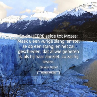Picture 05 - Numberi 21:8 NLD - En de HEERE zeide tot Mozes: Maak u een vurige - Bible Verse Picture