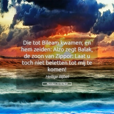 Picture 05 - Numberi 22:16 NLD - Die tot Bileam kwamen, en hem zeiden: Alzo zegt - Bible Verse Picture