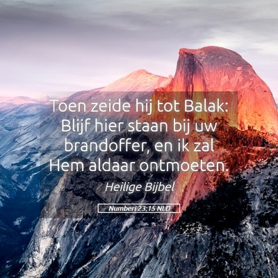 Picture 05 - Numberi 23:15 NLD - Toen zeide hij tot Balak: Blijf hier staan bij uw - Bible Verse Picture