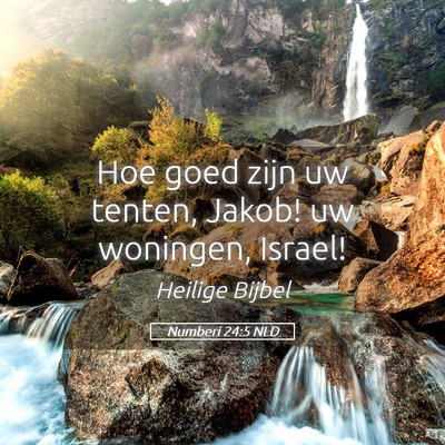 Picture 05 - Numberi 24:5 NLD - Hoe goed zijn uw tenten, Jakob! uw woningen, - Bible Verse Picture