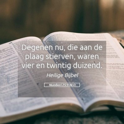 Picture 05 - Numberi 25:9 NLD - Degenen nu, die aan de plaag stierven, waren vier - Bible Verse Picture