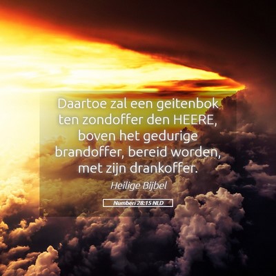 Picture 05 - Numberi 28:15 NLD - Daartoe zal een geitenbok ten zondoffer den - Bible Verse Picture