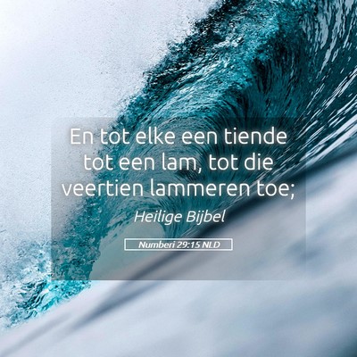 Picture 05 - Numberi 29:15 NLD - En tot elke een tiende tot een lam, tot die - Bible Verse Picture