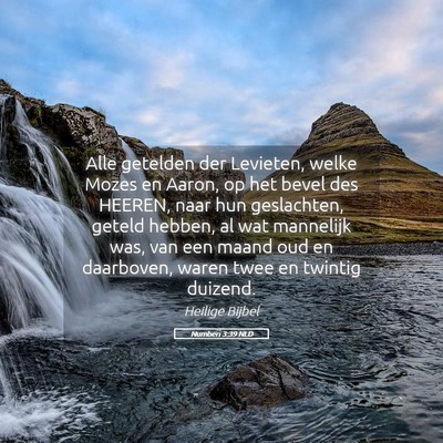 Picture 05 - Numberi 3:39 NLD - Alle getelden der Levieten, welke Mozes en Aaron, - Bible Verse Picture