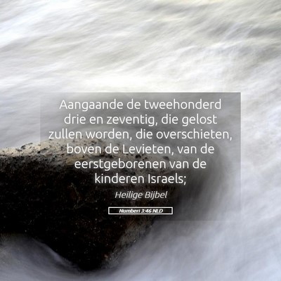 Picture 05 - Numberi 3:46 NLD - Aangaande de tweehonderd drie en zeventig, die - Bible Verse Picture
