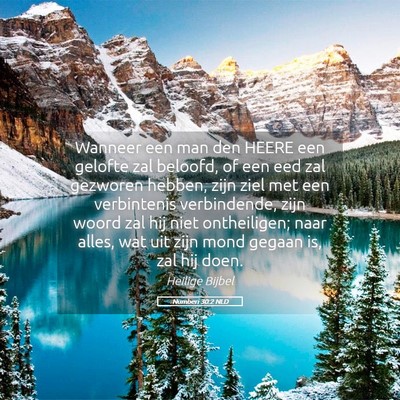 Picture 05 - Numberi 30:2 NLD - Wanneer een man den HEERE een gelofte zal - Bible Verse Picture