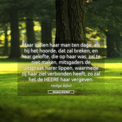 Picture 05 - Numberi 30:8 NLD - Maar indien haar man ten dage, als hij het - Bible Verse Picture