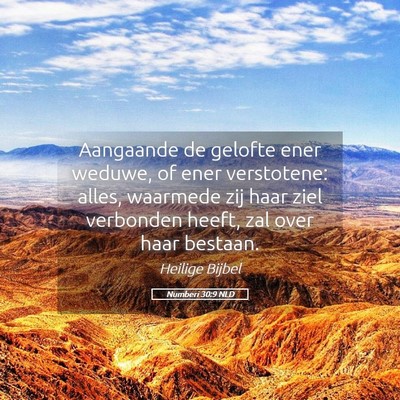 Picture 05 - Numberi 30:9 NLD - Aangaande de gelofte ener weduwe, of ener - Bible Verse Picture