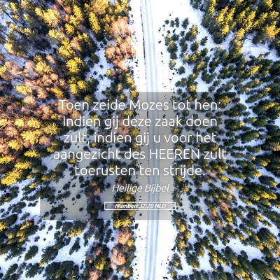 Picture 05 - Numberi 32:20 NLD - Toen zeide Mozes tot hen: Indien gij deze zaak - Bible Verse Picture