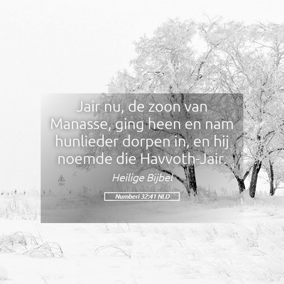 Picture 05 - Numberi 32:41 NLD - Jair nu, de zoon van Manasse, ging heen en nam - Bible Verse Picture