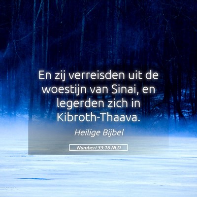 Picture 05 - Numberi 33:16 NLD - En zij verreisden uit de woestijn van Sinai, en - Bible Verse Picture