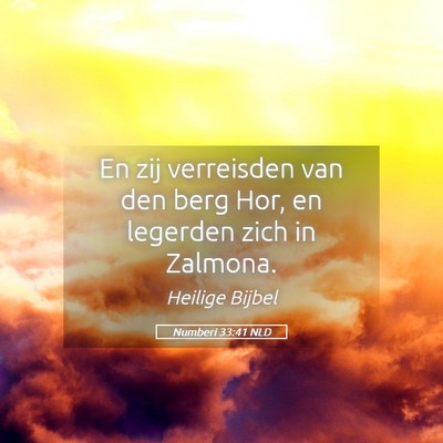 Picture 05 - Numberi 33:41 NLD - En zij verreisden van den berg Hor, en legerden - Bible Verse Picture
