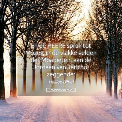 Picture 05 - Numberi 35:1 NLD - En de HEERE sprak tot Mozes, in de vlakke velden - Bible Verse Picture