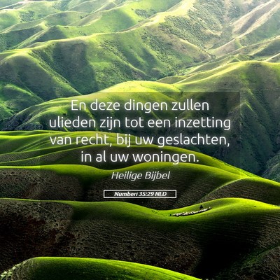 Picture 05 - Numberi 35:29 NLD - En deze dingen zullen ulieden zijn tot een - Bible Verse Picture