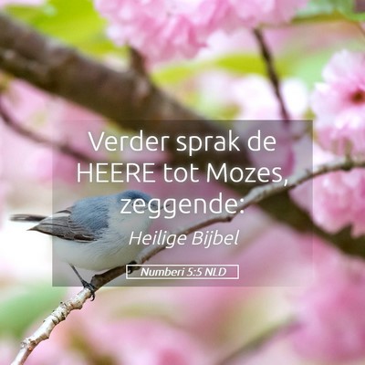 Picture 05 - Numberi 5:5 NLD - Verder sprak de HEERE tot Mozes, - Bible Verse Picture