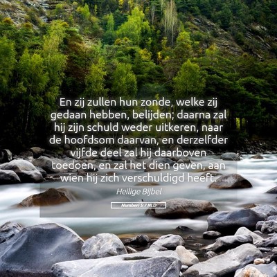 Picture 05 - Numberi 5:7 NLD - En zij zullen hun zonde, welke zij gedaan hebben, - Bible Verse Picture