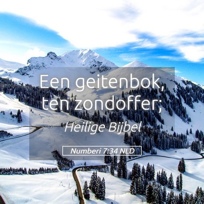 Picture 05 - Numberi 7:34 NLD - Een geitenbok, ten - Bible Verse Picture