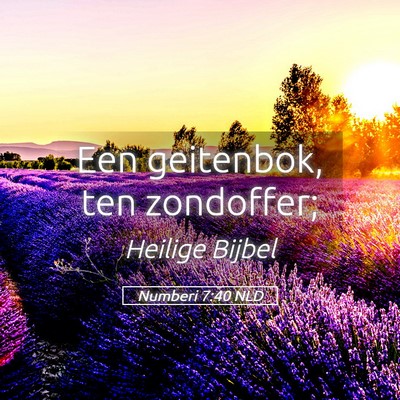 Picture 05 - Numberi 7:40 NLD - Een geitenbok, ten - Bible Verse Picture