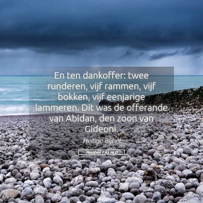 Picture 05 - Numberi 7:65 NLD - En ten dankoffer: twee runderen, vijf rammen, - Bible Verse Picture