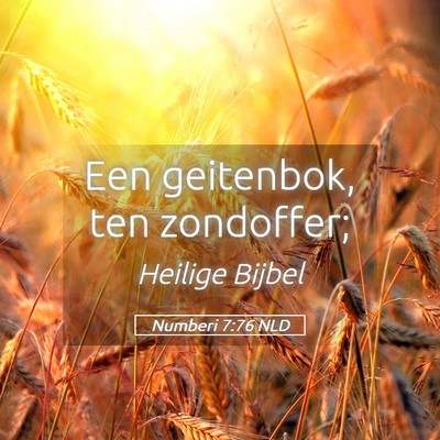 Picture 05 - Numberi 7:76 NLD - Een geitenbok, ten - Bible Verse Picture