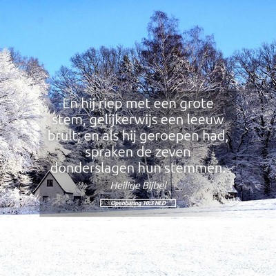 Picture 05 - Openbaring 10:3 NLD - En hij riep met een grote stem, gelijkerwijs een - Bible Verse Picture