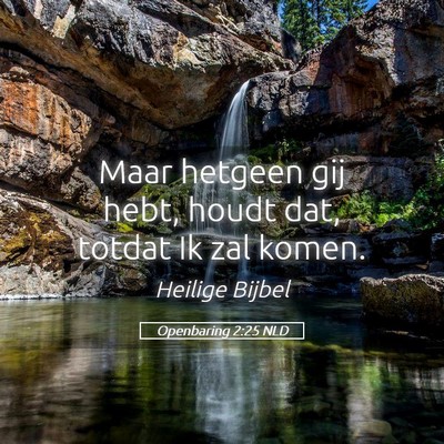 Picture 05 - Openbaring 2:25 NLD - Maar hetgeen gij hebt, houdt dat, totdat Ik zal - Bible Verse Picture