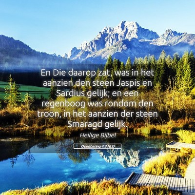 Picture 05 - Openbaring 4:3 NLD - En Die daarop zat, was in het aanzien den steen - Bible Verse Picture
