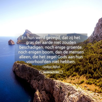 Picture 05 - Openbaring 9:4 NLD - En hun werd gezegd, dat zij het gras der aarde - Bible Verse Picture