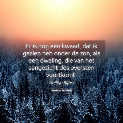 Picture 05 - Prediker 10:5 NLD - Er is nog een kwaad, dat ik gezien heb onder de - Bible Verse Picture