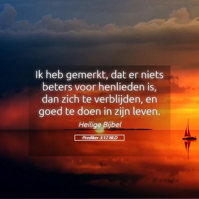 Picture 05 - Prediker 3:12 NLD - Ik heb gemerkt, dat er niets beters voor - Bible Verse Picture