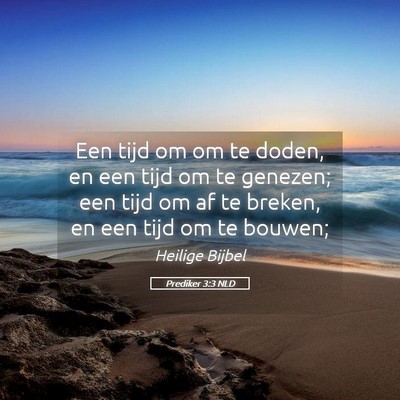 Picture 05 - Prediker 3:3 NLD - Een tijd om om te doden, en een tijd om te - Bible Verse Picture