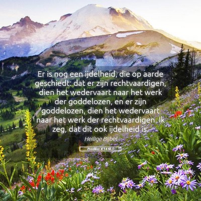 Picture 05 - Prediker 8:14 NLD - Er is nog een ijdelheid, die op aarde geschiedt: - Bible Verse Picture