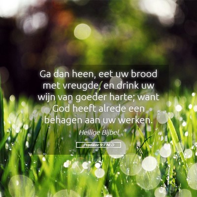 Picture 05 - Prediker 9:7 NLD - Ga dan heen, eet uw brood met vreugde, en drink - Bible Verse Picture