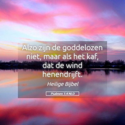 Picture 05 - Psalmen 1:4 NLD - Alzo zijn de goddelozen niet, maar als het kaf, - Bible Verse Picture