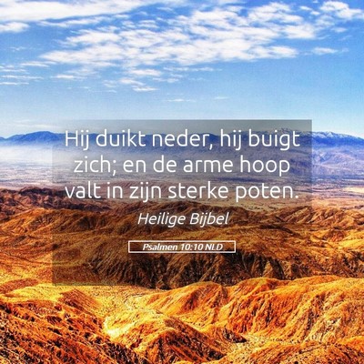 Picture 05 - Psalmen 10:10 NLD - Hij duikt neder, hij buigt zich; en de arme hoop - Bible Verse Picture