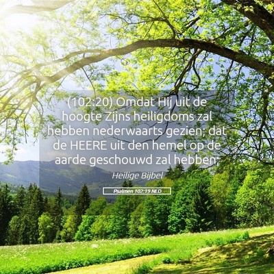 Picture 05 - Psalmen 102:19 NLD - (102:20) Omdat Hij uit de hoogte Zijns heiligdoms - Bible Verse Picture